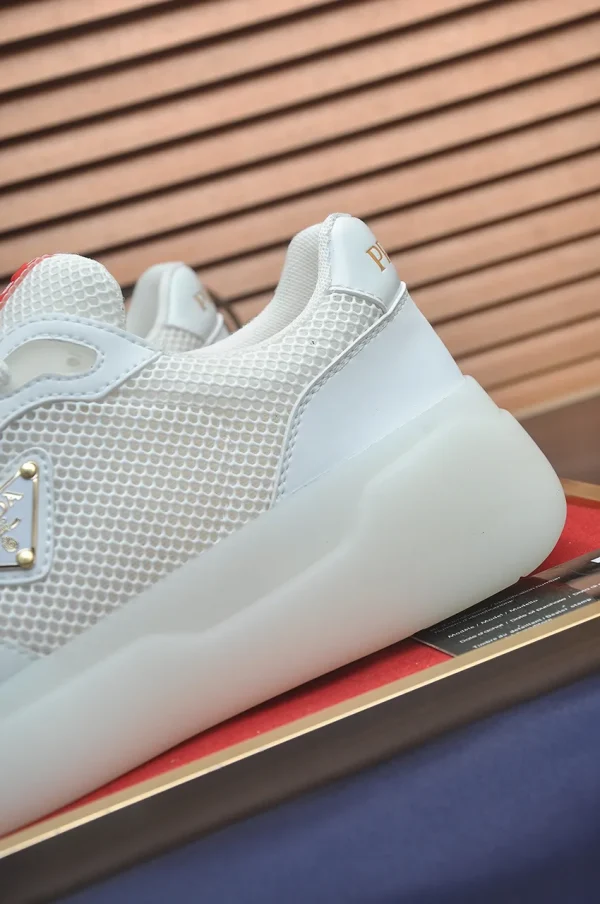 Prada America's Cup Men's White Leather Sneaker