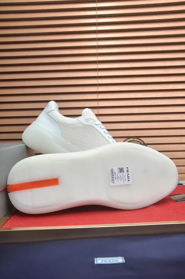 Prada America's Cup Men's White Leather Sneaker