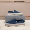 Prada Men's Blue Suede Espadrille with Non-Slip Sole