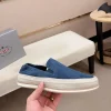 Prada Men's Blue Suede Espadrille with Non-Slip Sole