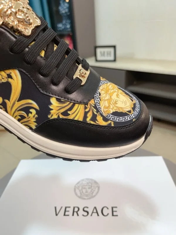 Versace Men's Cowhide Sneaker with Non-Slip Outsole