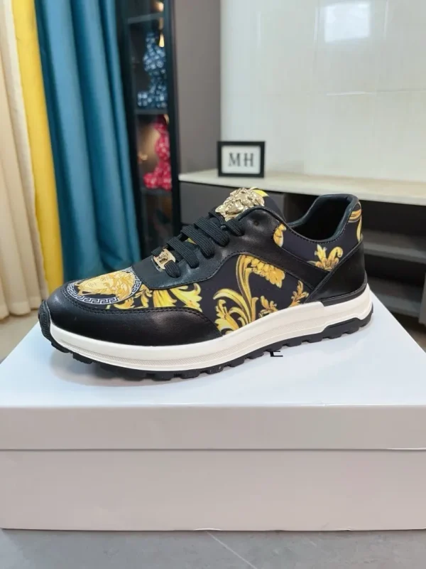 Versace Men's Cowhide Sneaker with Non-Slip Outsole