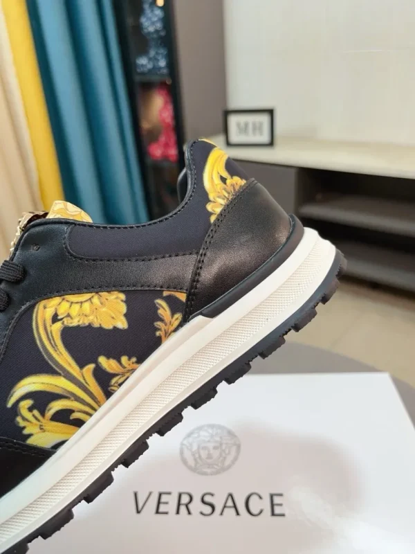 Versace Men's Cowhide Sneaker with Non-Slip Outsole