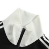 Adidas Adicolor Heritage Now Striped Track Collar Jacket- Black