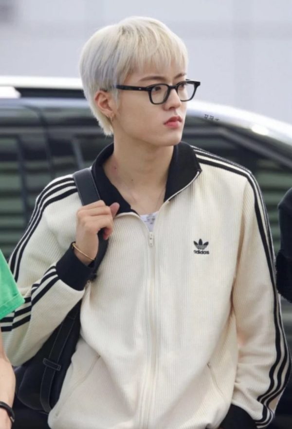 Adidas Adicolor Heritage Now Striped Track Collar Jacket- Off-White