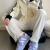 Adidas Adicolor Heritage Now Striped Track Collar Jacket- Off-White