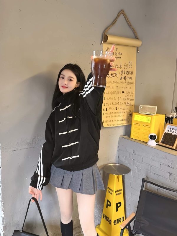 Adidas CTT Chinese Track Top 3.1 Suede Tang Suit Jacket- Black