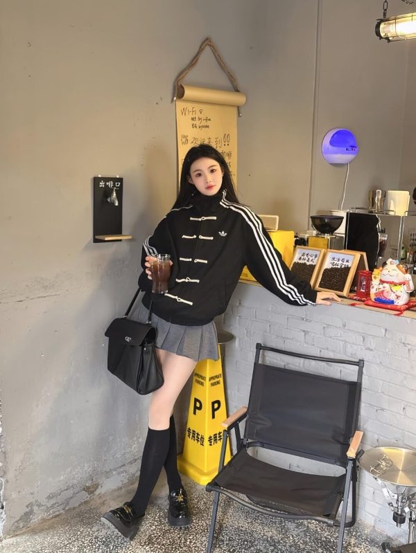 Adidas CTT Chinese Track Top 3.1 Suede Tang Suit Jacket- Black