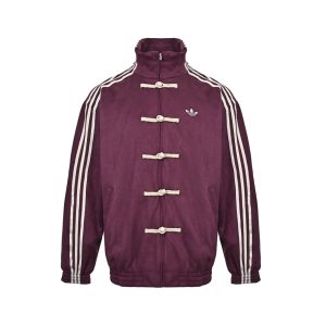 Adidas CTT Chinese Track Top 3.1 Suede Tang Suit Jacket- Maroon