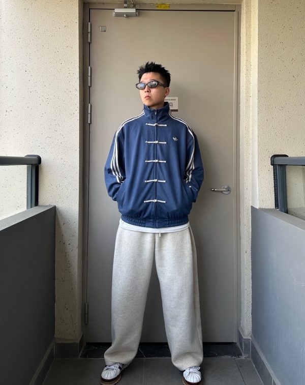 Adidas CTT Chinese Track Top 3.1 Suede Tang Suit Jacket- Navy Blue