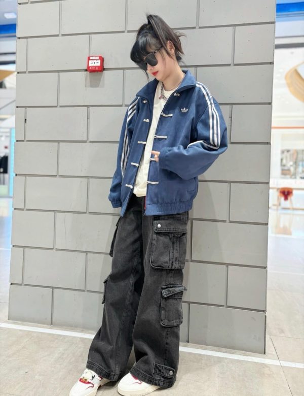 Adidas CTT Chinese Track Top 3.1 Suede Tang Suit Jacket- Navy Blue