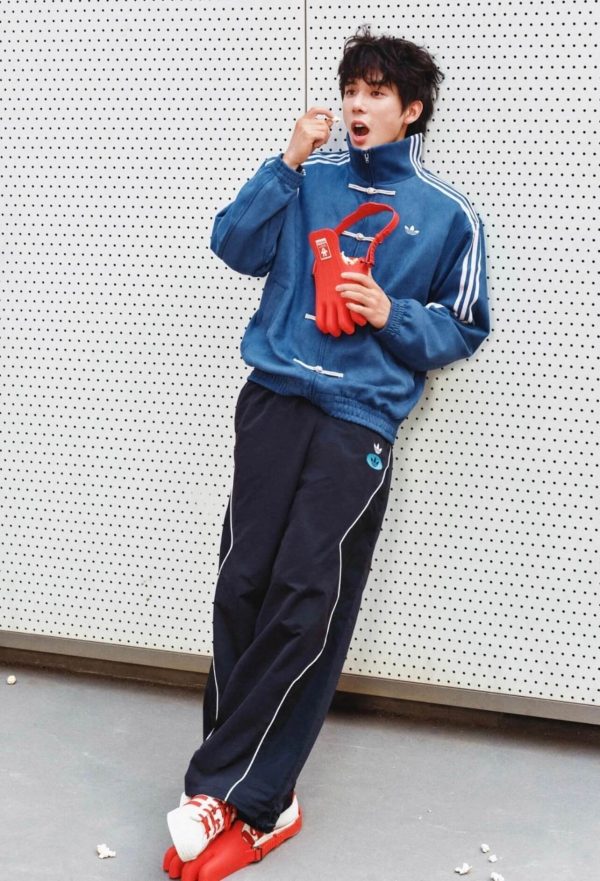 Adidas CTT Chinese Track Top 3.1 Suede Tang Suit Jacket- Navy Blue