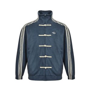 Adidas CTT Chinese Track Top 3.1 Suede Tang Suit Jacket- Navy Blue