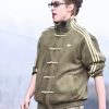 Adidas CTT Chinese Track Top 3.1 Suede Tang Suit Jacket- Olive Green.