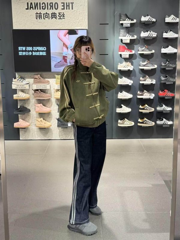 Adidas CTT Chinese Track Top 3.1 Suede Tang Suit Jacket- Olive Green.