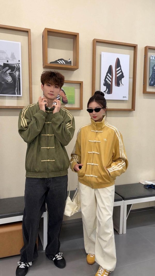 Adidas CTT Chinese Track Top 3.1 Suede Tang Suit Jacket- Olive Green.