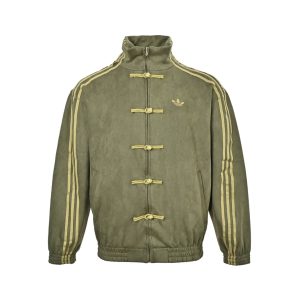 Adidas CTT Chinese Track Top 3.1 Suede Tang Suit Jacket- Olive Green.