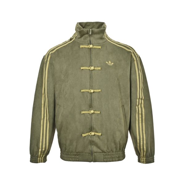 Adidas CTT Chinese Track Top 3.1 Suede Tang Suit Jacket- Olive Green.