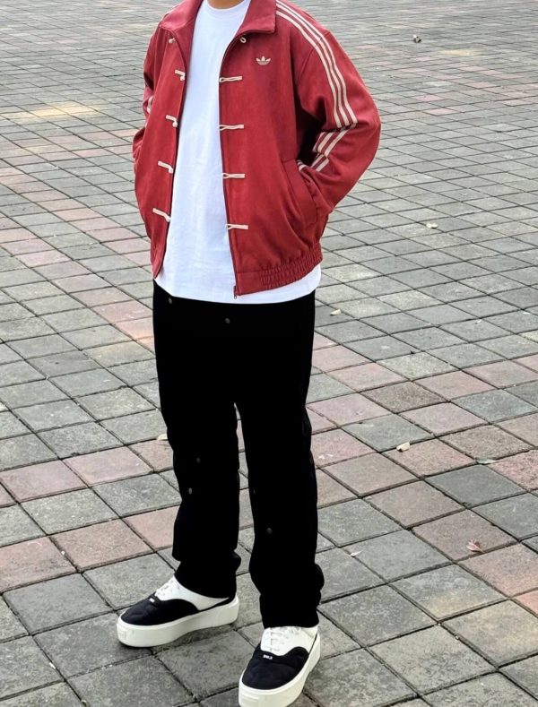 Adidas CTT Chinese Track Top 3.1 Suede Tang Suit Jacket- Red