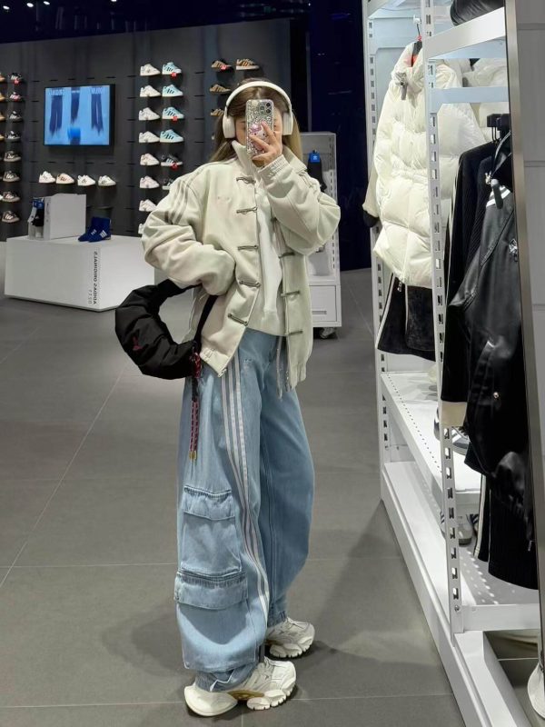 Adidas CTT Chinese Track Top 3.1 Suede Tang Suit Jacket- White