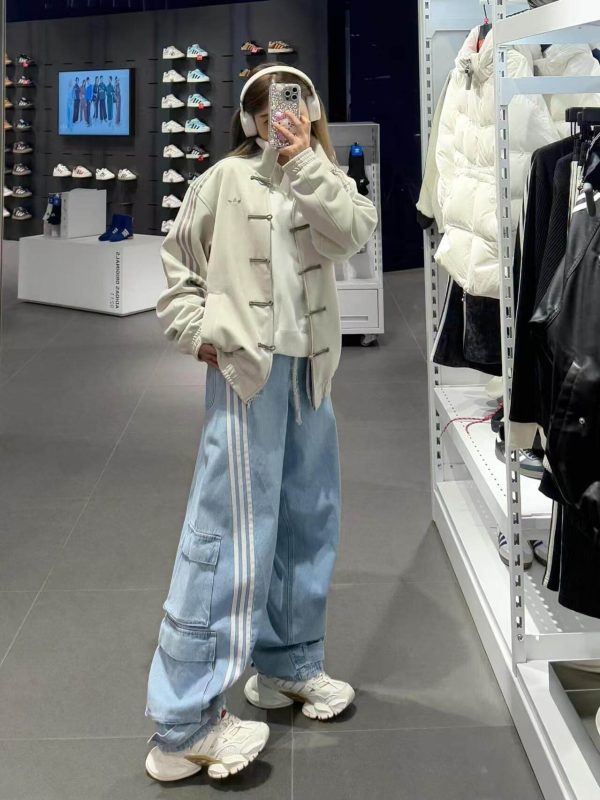 Adidas CTT Chinese Track Top 3.1 Suede Tang Suit Jacket- White