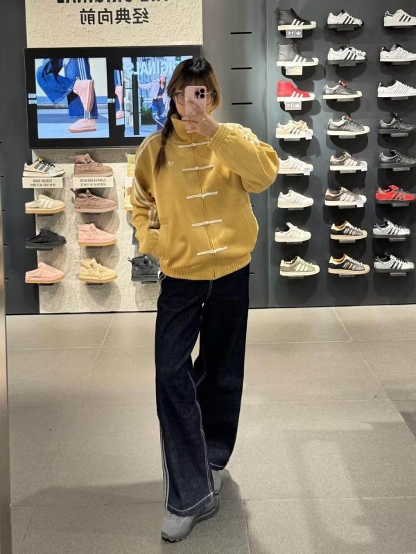 Adidas CTT Chinese Track Top 3.1 Suede Tang Suit Jacket- Yellow