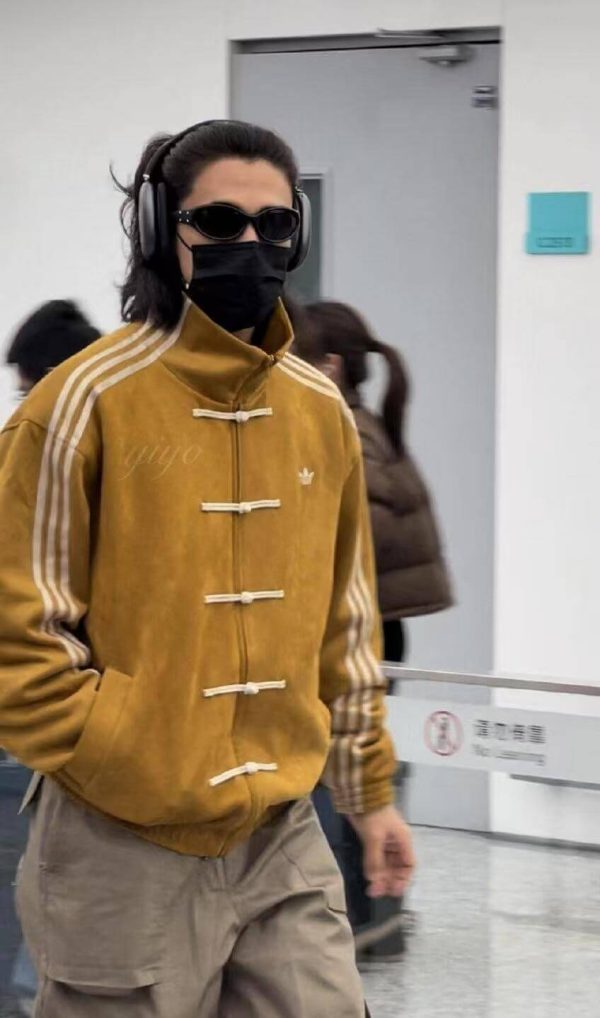 Adidas CTT Chinese Track Top 3.1 Suede Tang Suit Jacket- Yellow