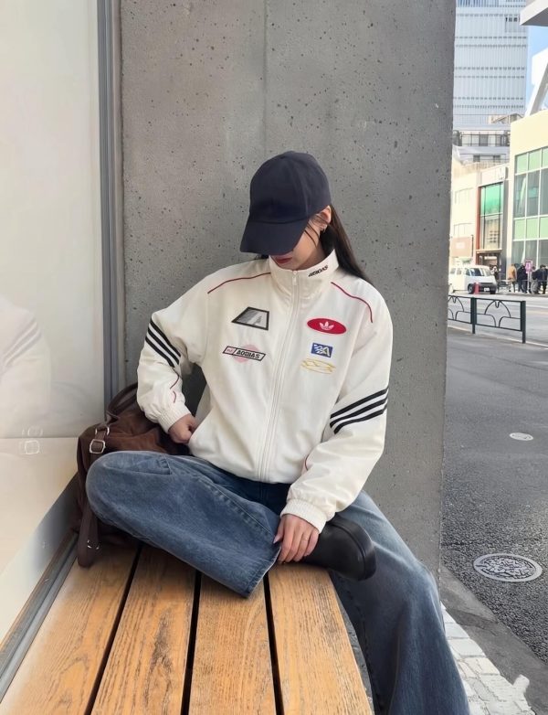 Adidas Originals Moto/Racing Jacket- White