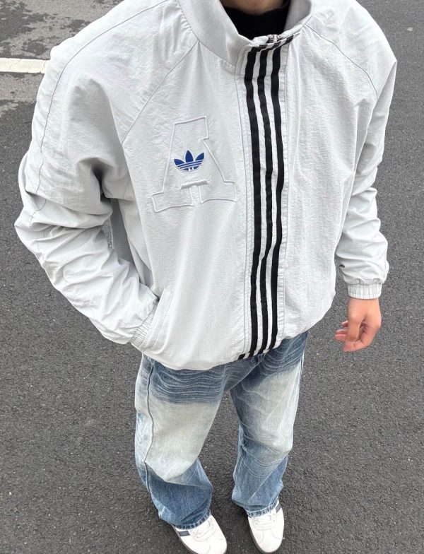 Adidas Rifta Sport Windbreaker Jacket- Light Grey