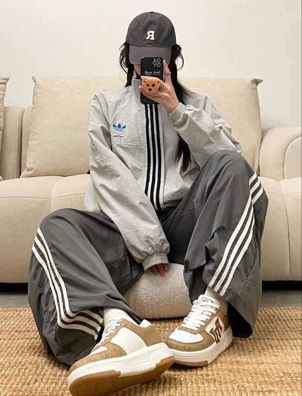 Adidas Rifta Sport Windbreaker Jacket- Light Grey