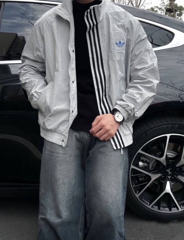 Adidas Rifta Sport Windbreaker Jacket- Light Grey