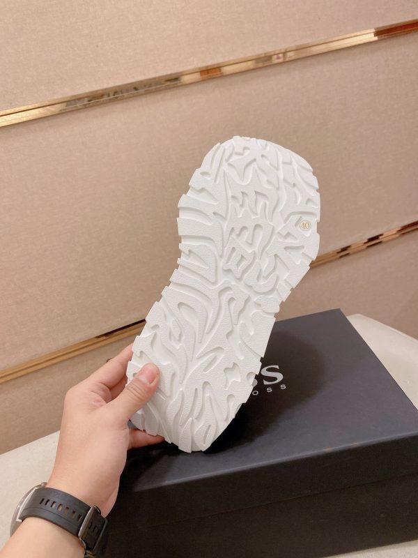 BOSS White chunky low-top sneakers