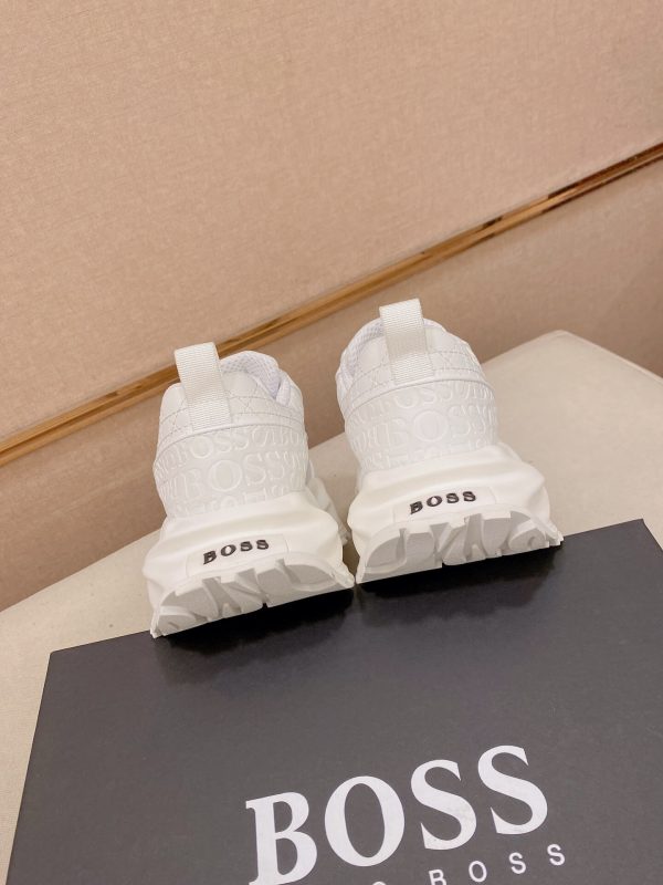 BOSS White chunky low-top sneakers