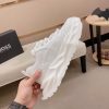 BOSS White chunky low-top sneakers