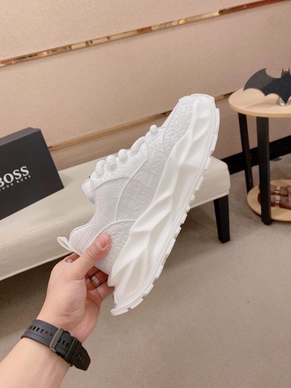 BOSS White chunky low-top sneakers