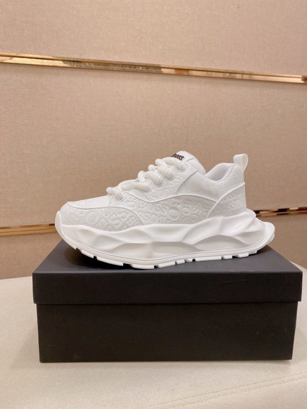 BOSS White chunky low-top sneakers