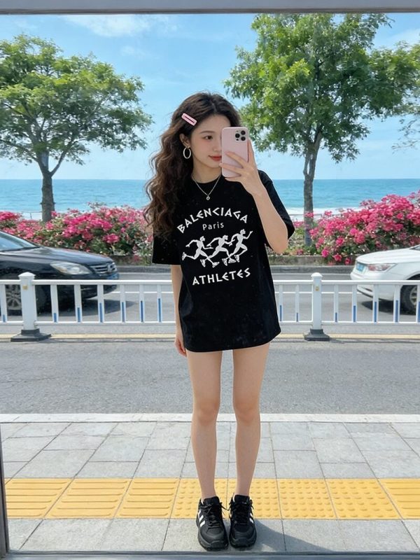 Balenciaga Athletes T-shirt- Black