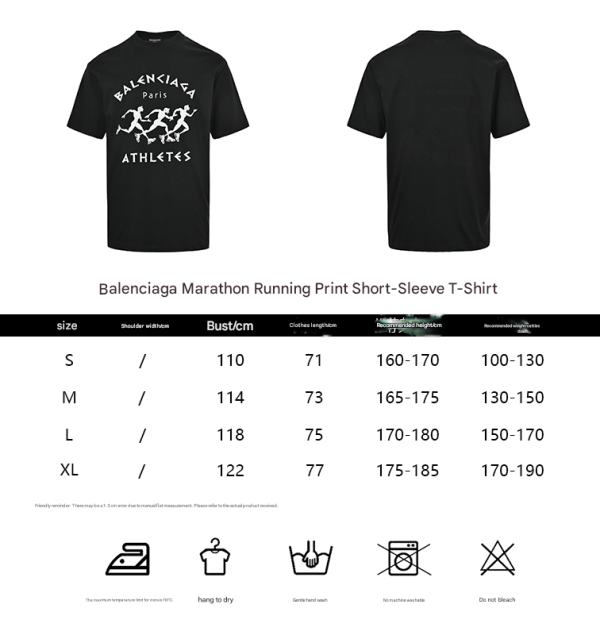 Balenciaga Athletes T-shirt- Black