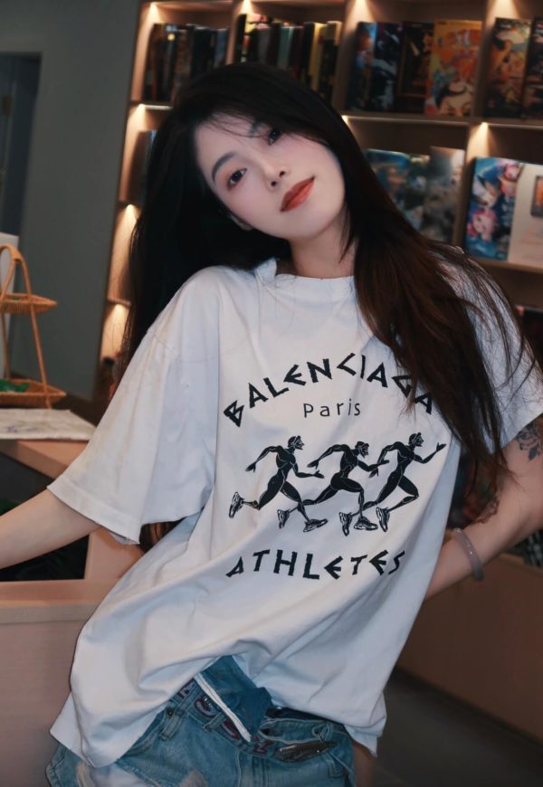 Balenciaga Athletes T-shirt- White