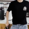 Balenciaga Black Logo-Print Cotton-Jersey T-Shirt- Black