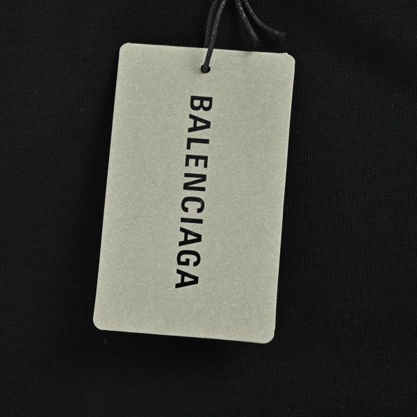 Balenciaga Black Logo-Print Cotton-Jersey T-Shirt- Black
