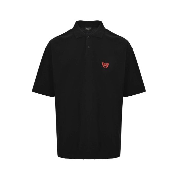 Balenciaga Laurel Classic Polo Shirt- Black