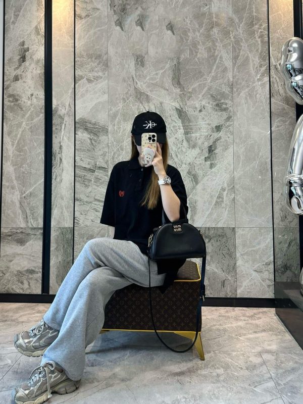 Balenciaga Laurel Classic Polo Shirt- Black
