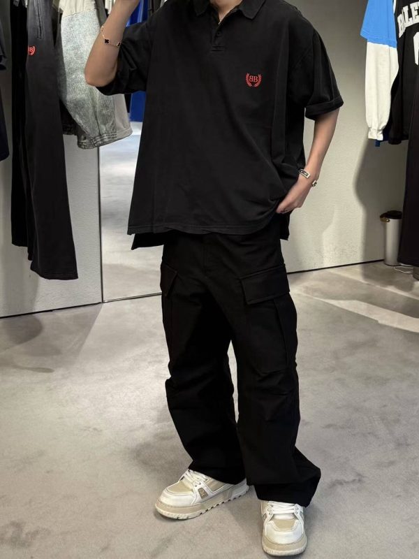 Balenciaga Laurel Classic Polo Shirt- Black