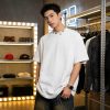 Balenciaga Pierced distressed-effect cotton T-shirt- White