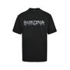 Balenciaga Slime Tee Print Short-Sleeve Shirt- Black