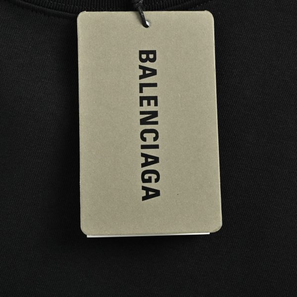 Balenciaga Slime Tee Print Short-Sleeve Shirt- Black