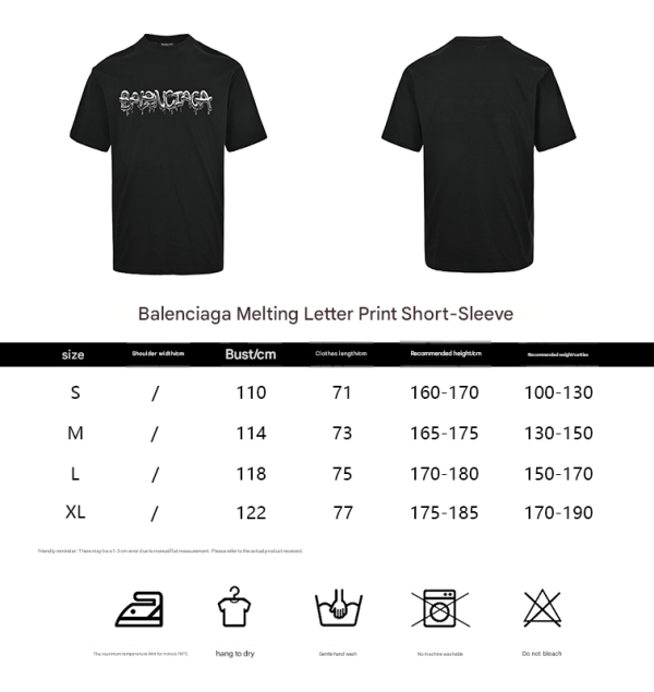 Balenciaga Slime Tee Print Short-Sleeve Shirt- White