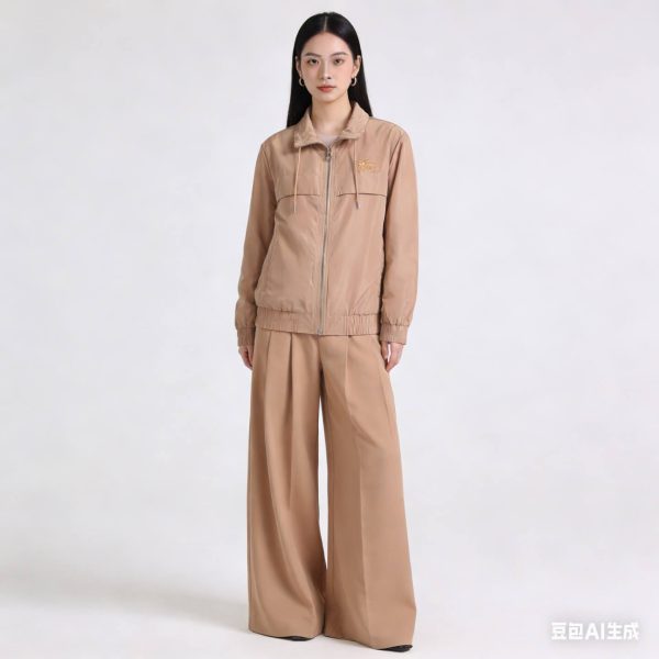 Burberry Lightweight Nylon Windbreaker Jacket- Beige