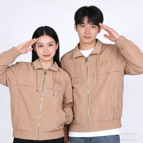 Burberry Lightweight Nylon Windbreaker Jacket- Beige